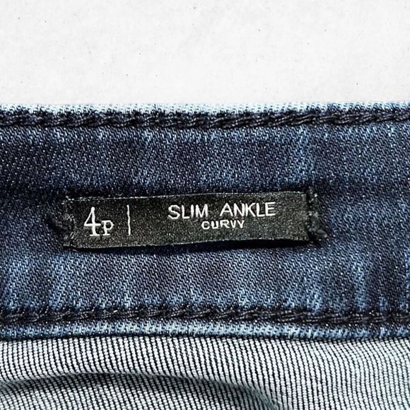 Talbots Flawless Five-Pocket Jean Women 4P Slim Ankle Curvy Dark Wash Blue Denim - Picture 5 of 11